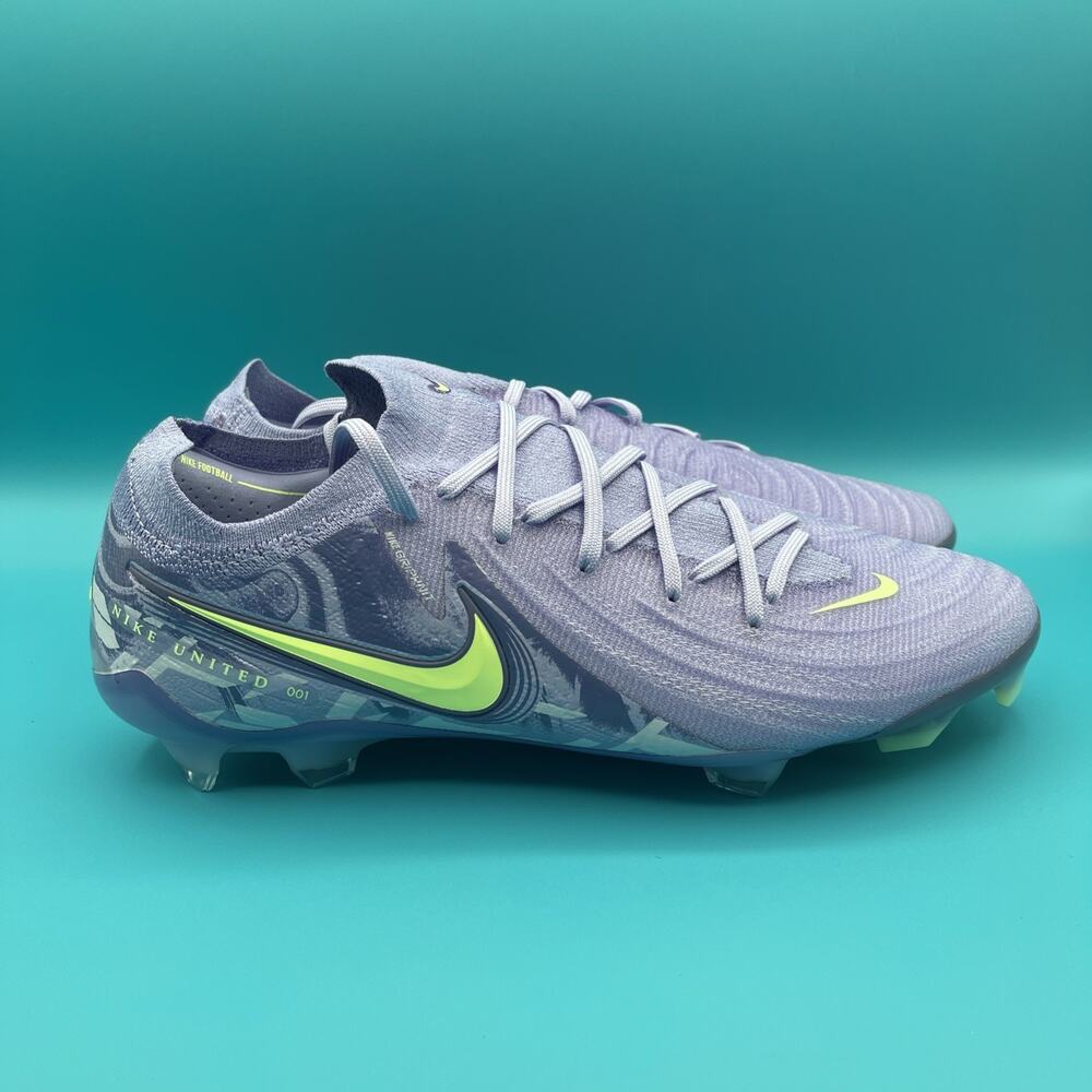 Nike United Phantom GX II 2 Elite FG Purple Volt Cleats HF1597-500 Men’s Size 10